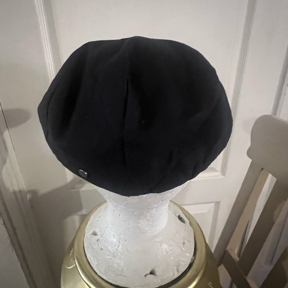 STETSON BlACK BRONCO'S LINEN BERET HAT-Size Lg-X-large ***RARE*** - Picture 5 of 11